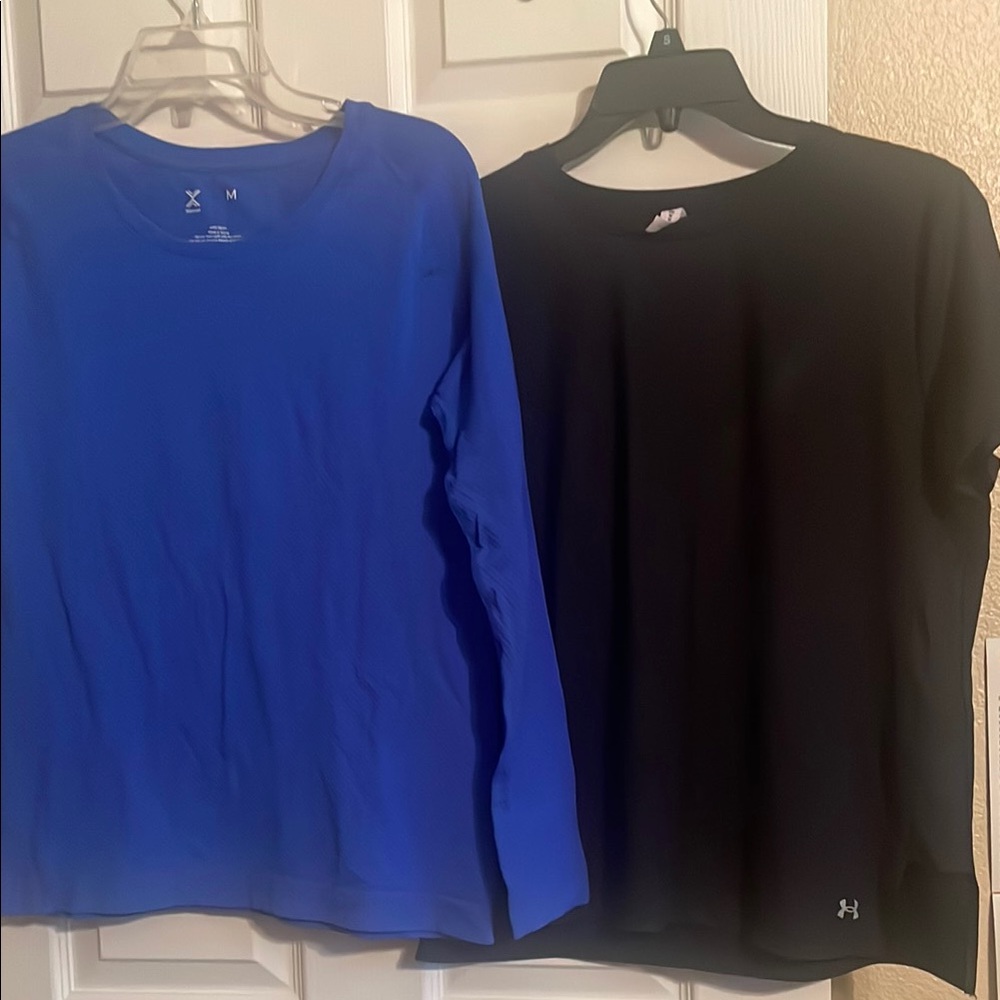 Xersion Textured Long Sleeve Shirt & Under Armour short sleeve